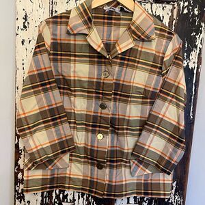 Women’s Vintage Galey & Lord plaid button jacket.  Size M-L